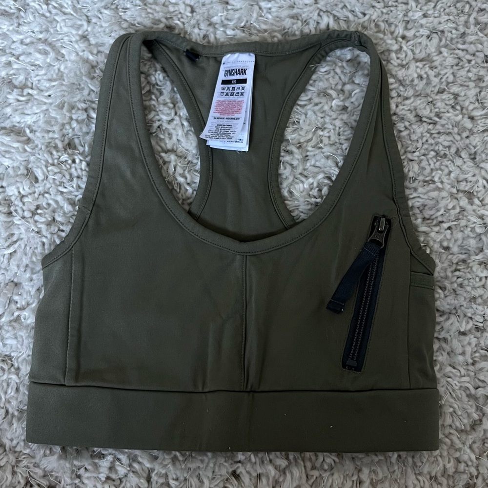 Gymshark green utility bralette